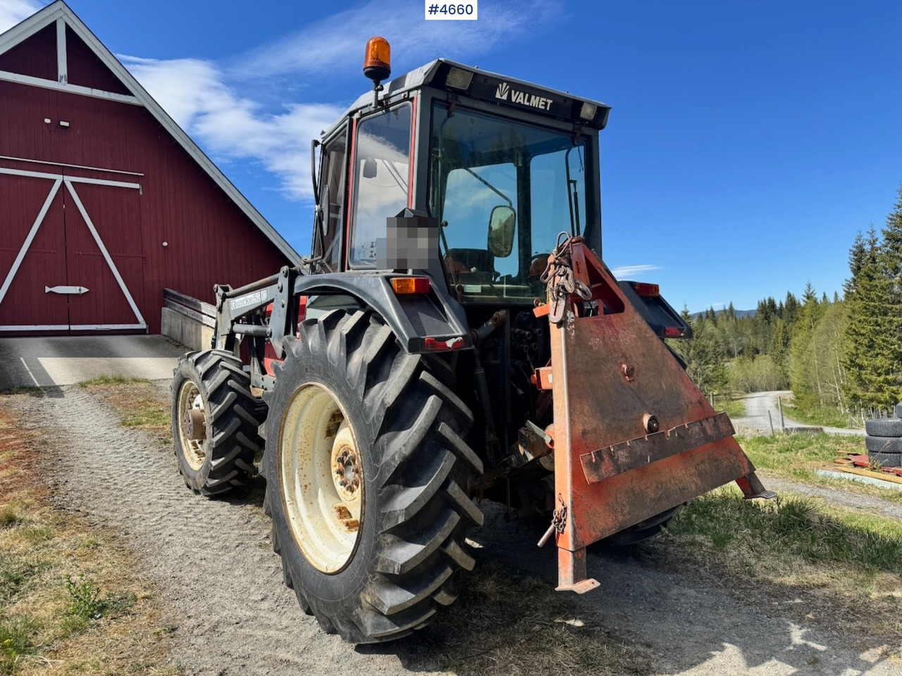 Traktör 1989 Valmet 455 4x4 w/ Front loader: fotoğraf 7