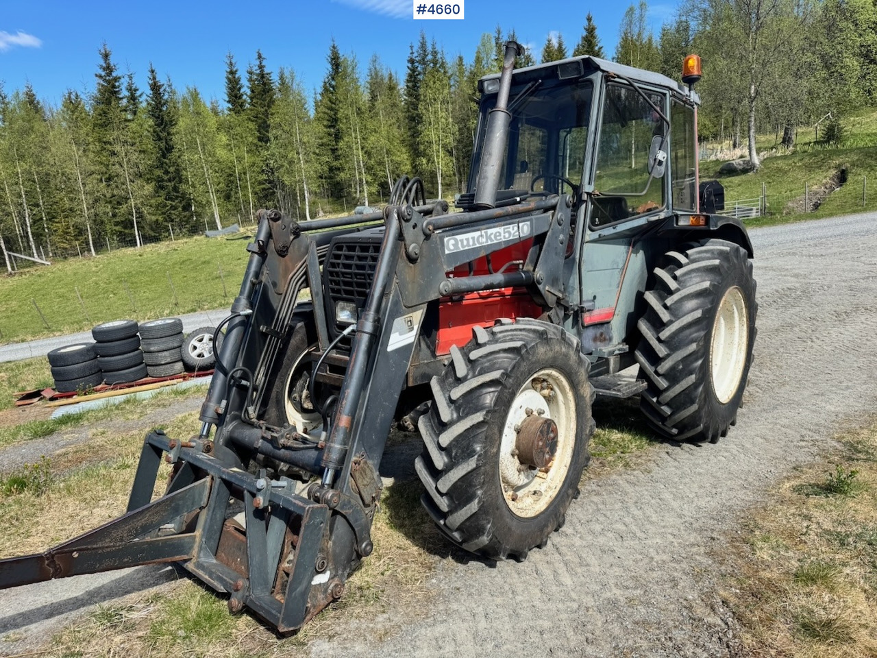 Traktör 1989 Valmet 455 4x4 w/ Front loader: fotoğraf 10