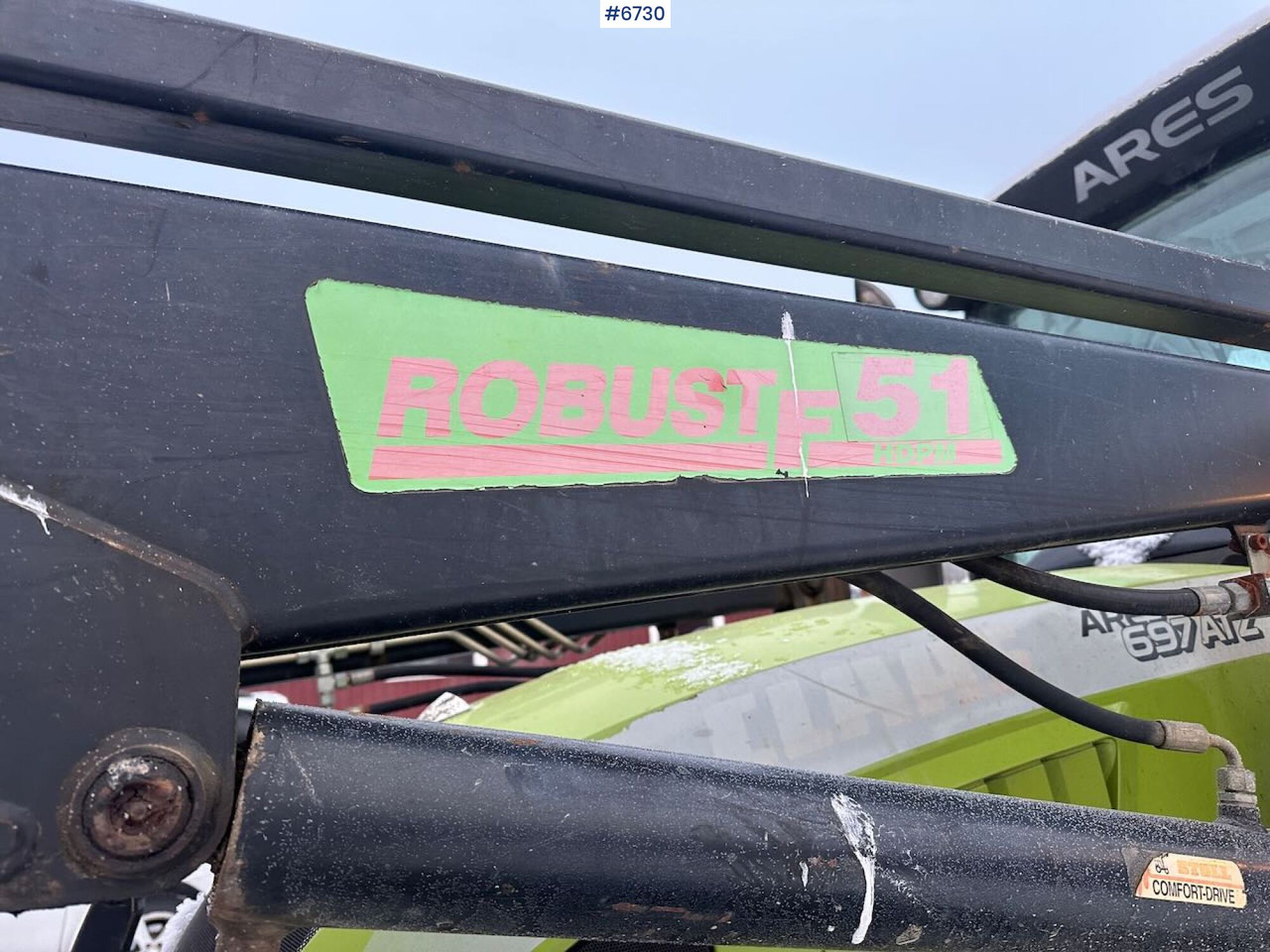 Traktör 2007 Claas Ares 697 4x4 with front loader. SEE VIDEO.: fotoğraf 10 Traktör 2007 Claas Ares 697 4x4 with front loader. SEE VIDEO.: fotoğraf 10