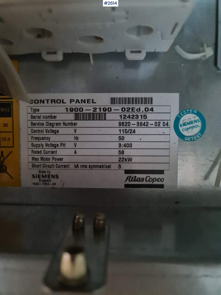 2009 Atlas Copco ZT 22FF - Hava kompresörü: fotoğraf 2 2009 Atlas Copco ZT 22FF - Hava kompresörü: fotoğraf 2