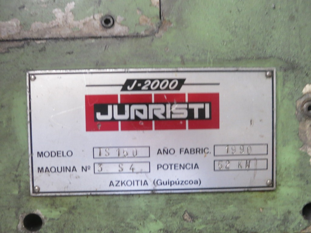 JUARISTI TS 150 - Metal işleme makinası: fotoğraf 5 JUARISTI TS 150 - Metal işleme makinası: fotoğraf 5