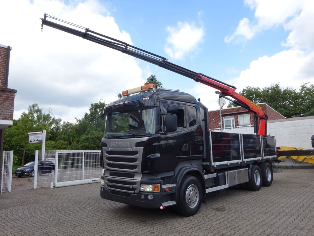 Scania R620 V8 Pritsche + PALFINGER 22002EH Kran - Vinçli kamyon, Sal/ Açık kasa kamyon: fotoğraf 2 Scania R620 V8 Pritsche + PALFINGER 22002EH Kran - Vinçli kamyon, Sal/ Açık kasa kamyon: fotoğraf 2