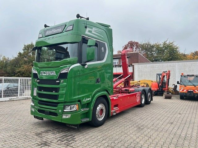 Scania S580 V8 MEILLER Abroller mit Lift+Lenkachse 6x2 - Kancalı yükleyici kamyon: fotoğraf 4 Scania S580 V8 MEILLER Abroller mit Lift+Lenkachse 6x2 - Kancalı yükleyici kamyon: fotoğraf 4