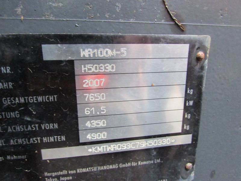 Tekerlekli yükleyici Komatsu WA 100 M-5 Radlader 14.000 EUR: fotoğraf 15