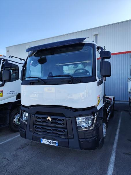 Renault C 380 P6X2 E6 BRAS GUIMA T20 avec HIGHT TOWER - Kancalı yükleyici kamyon: fotoğraf 1 Renault C 380 P6X2 E6 BRAS GUIMA T20 avec HIGHT TOWER - Kancalı yükleyici kamyon: fotoğraf 1
