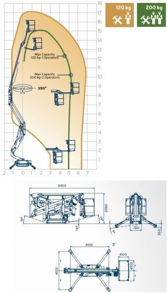 Oil&Steel Octopus 17 podnośnik koszowy na gąsienicach 17 m - Örümcek platform: fotoğraf 4 Oil&Steel Octopus 17 podnośnik koszowy na gąsienicach 17 m - Örümcek platform: fotoğraf 4
