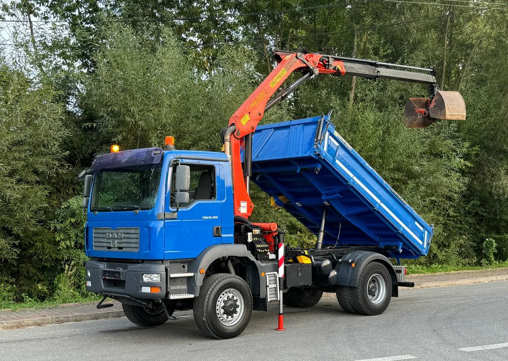 MAN * MAN 18 280 * KIPER WYWROTKA * 4x4 * HDS Palfinger 120 STAN BARDZO DOBRY * Sprowadzony - Damperli kamyon: fotoğraf 1 MAN * MAN 18 280 * KIPER WYWROTKA * 4x4 * HDS Palfinger 120 STAN BARDZO DOBRY * Sprowadzony - Damperli kamyon: fotoğraf 1