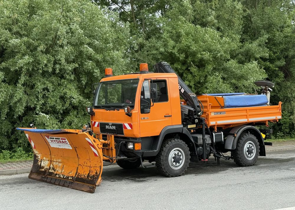 MAN * MAN LE 10.220 *Kiper Wywrotka * 4x4 * Pług Piaskarka * Zimowe Utrzymanie * Sprowadzony * HDS MKG * - Damperli kamyon: fotoğraf 1 MAN * MAN LE 10.220 *Kiper Wywrotka * 4x4 * Pług Piaskarka * Zimowe Utrzymanie * Sprowadzony * HDS MKG * - Damperli kamyon: fotoğraf 1