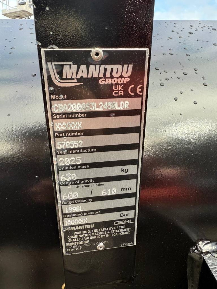 Manitou CBA 2000 LDR 2450mm 570552 NEW - Kova - İş makinaları: fotoğraf 4 Manitou CBA 2000 LDR 2450mm 570552 NEW - Kova - İş makinaları: fotoğraf 4