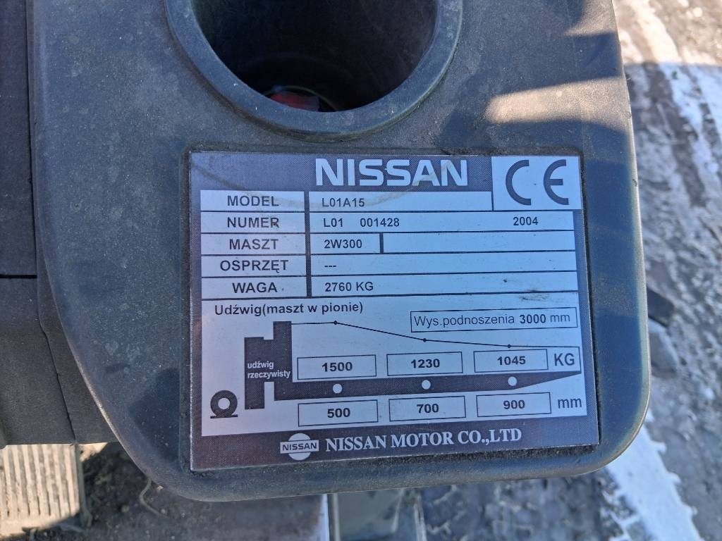 Nissan L01A15 - LPG forklift: fotoğraf 3 Nissan L01A15 - LPG forklift: fotoğraf 3