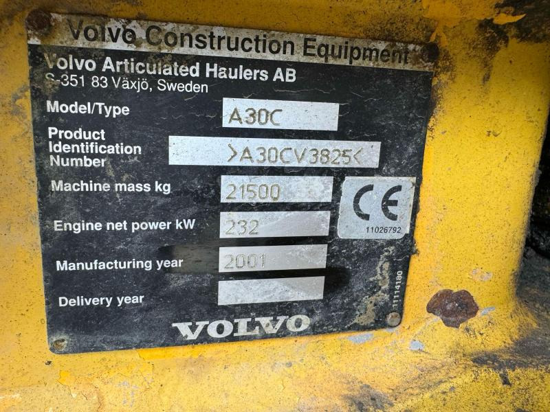 Belden kırma kaya kamyonu Volvo A 30 C 6x6: fotoğraf 16 Belden kırma kaya kamyonu Volvo A 30 C 6x6: fotoğraf 16