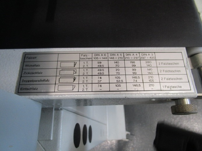 MB MULTIPLI 35 MIT GESTELL - Katlama makinesi: fotoğraf 5 MB MULTIPLI 35 MIT GESTELL - Katlama makinesi: fotoğraf 5