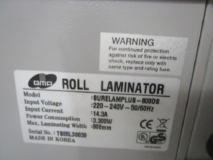 ROLL LAMINATOR GMP SURELAMPLUS-800DS - Baskı makinesi: fotoğraf 5 ROLL LAMINATOR GMP SURELAMPLUS-800DS - Baskı makinesi: fotoğraf 5