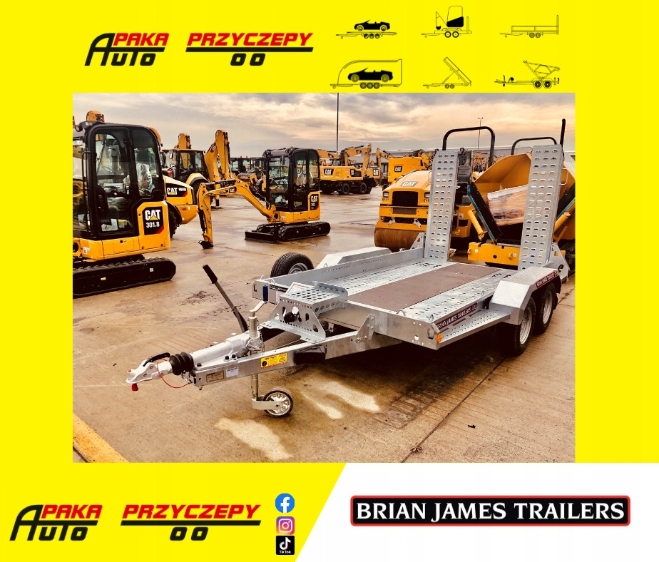 PRZYCZEPA LAWETA KOPARKI MINIKOPARKI 3500KG 370CM / EXCAVATOR MINI EXCAVATOR TRANSPORTER TRAILER 3500KG 370CM - İş makinası römorku: fotoğraf 1 PRZYCZEPA LAWETA KOPARKI MINIKOPARKI 3500KG 370CM / EXCAVATOR MINI EXCAVATOR TRANSPORTER TRAILER 3500KG 370CM - İş makinası römorku: fotoğraf 1