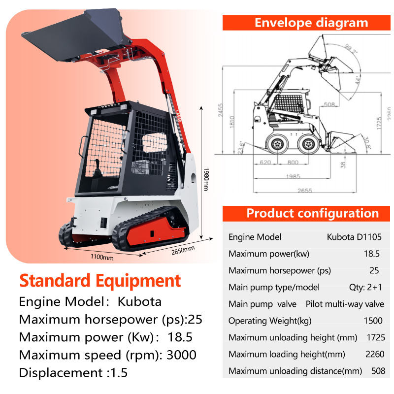 LADYS LA670 Mini Small Skid Steer Loader Compact Track Diesel Mini Skid Steer Loader For Sale With Small Mini Skid Steer Attachments 4 In 1 Bucket - Mini yükleyici: fotoğraf 3 LADYS LA670 Mini Small Skid Steer Loader Compact Track Diesel Mini Skid Steer Loader For Sale With Small Mini Skid Steer Attachments 4 In 1 Bucket - Mini yükleyici: fotoğraf 3