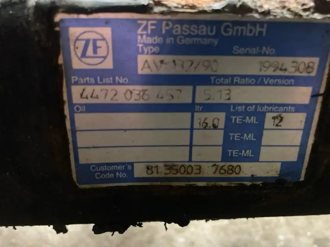 ZF Hinterachse Axis ZF AV132/90 5,13 4472036457 MAN Lions City A21 - Arka aks - Otobüs: fotoğraf 2 ZF Hinterachse Axis ZF AV132/90 5,13 4472036457 MAN Lions City A21 - Arka aks - Otobüs: fotoğraf 2