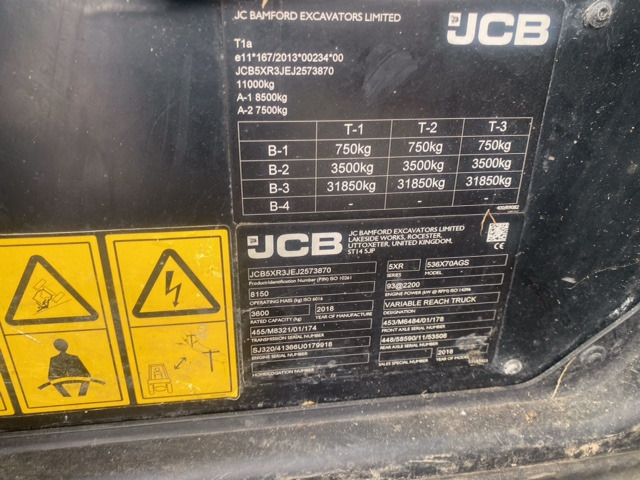 Teleskopik yükleyici JCB 536-70 AGRISUPER: fotoğraf 8
