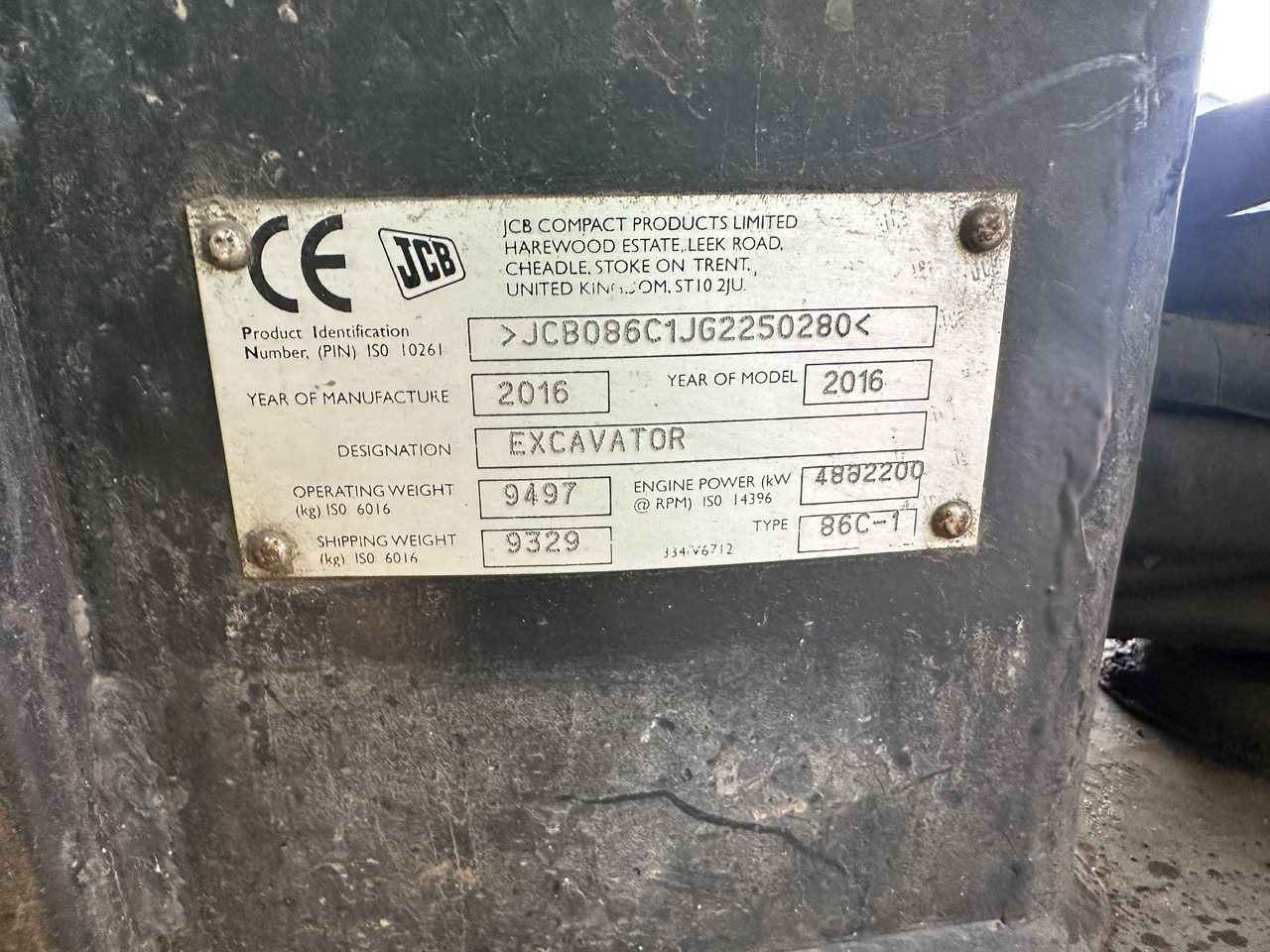 Paletli ekskavatör JCB 86C-1 ECO: fotoğraf 9
