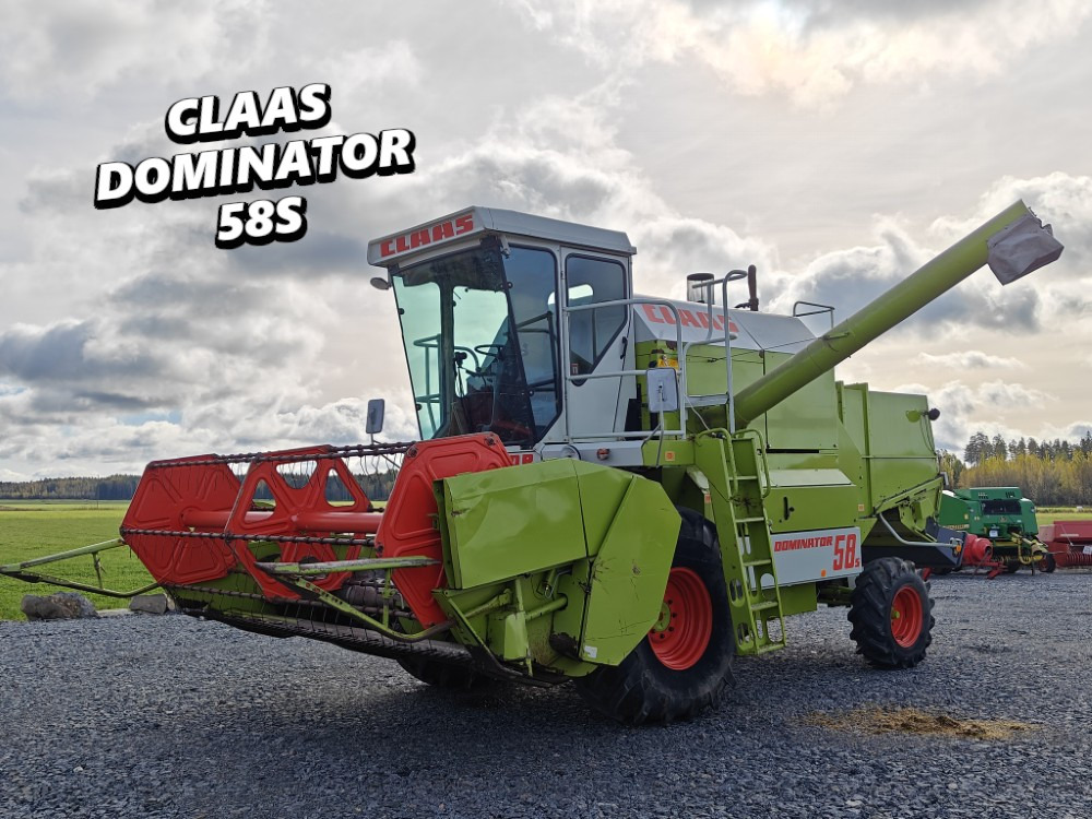 Claas Dominator 58S, 6-sylinterinen Hydraulinen torvi, ruumenlevitin, katso video! - Biçerdöver: fotoğraf 1 Claas Dominator 58S, 6-sylinterinen Hydraulinen torvi, ruumenlevitin, katso video! - Biçerdöver: fotoğraf 1