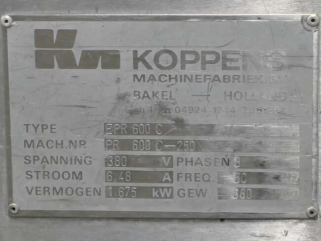 Koppens breading machine PR600C - Gıda makinesi: fotoğraf 5 Koppens breading machine PR600C - Gıda makinesi: fotoğraf 5