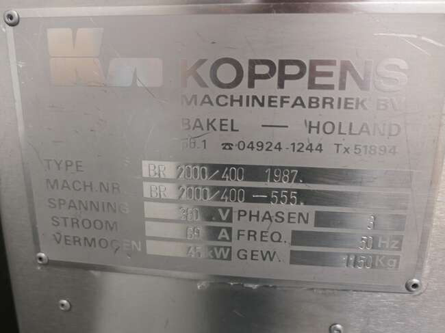 Gıda makinesi Koppens fryer BR2000/400: fotoğraf 13