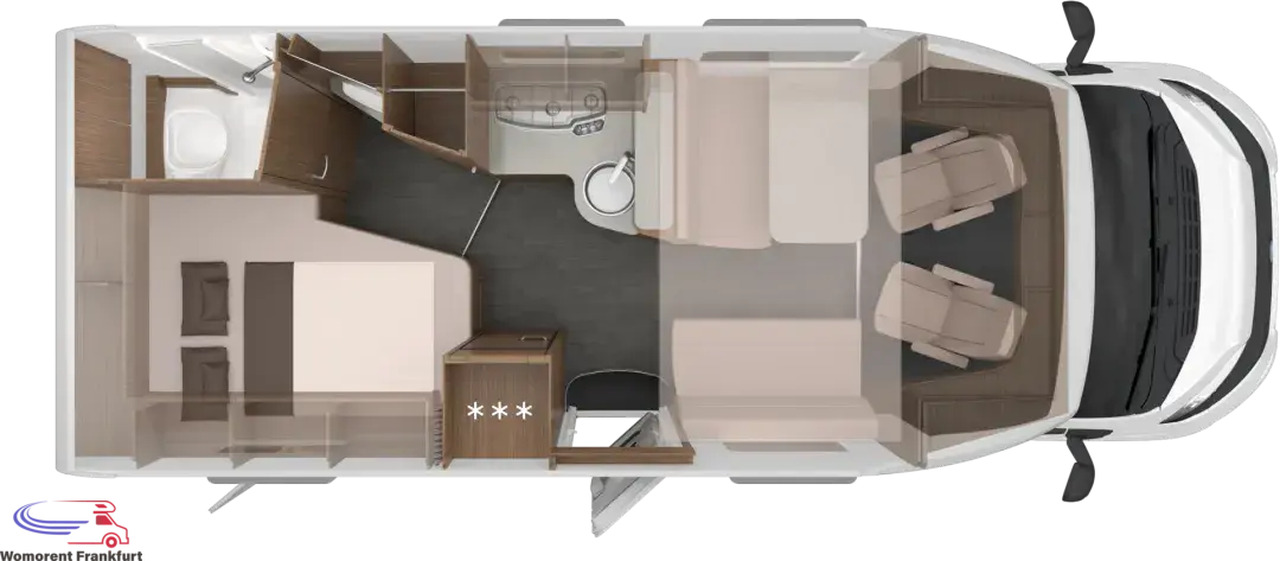 Wohnmobil Knaus L!VE WAVE 650 MF - Semi entegre karavan: fotoğraf 3 Wohnmobil Knaus L!VE WAVE 650 MF - Semi entegre karavan: fotoğraf 3