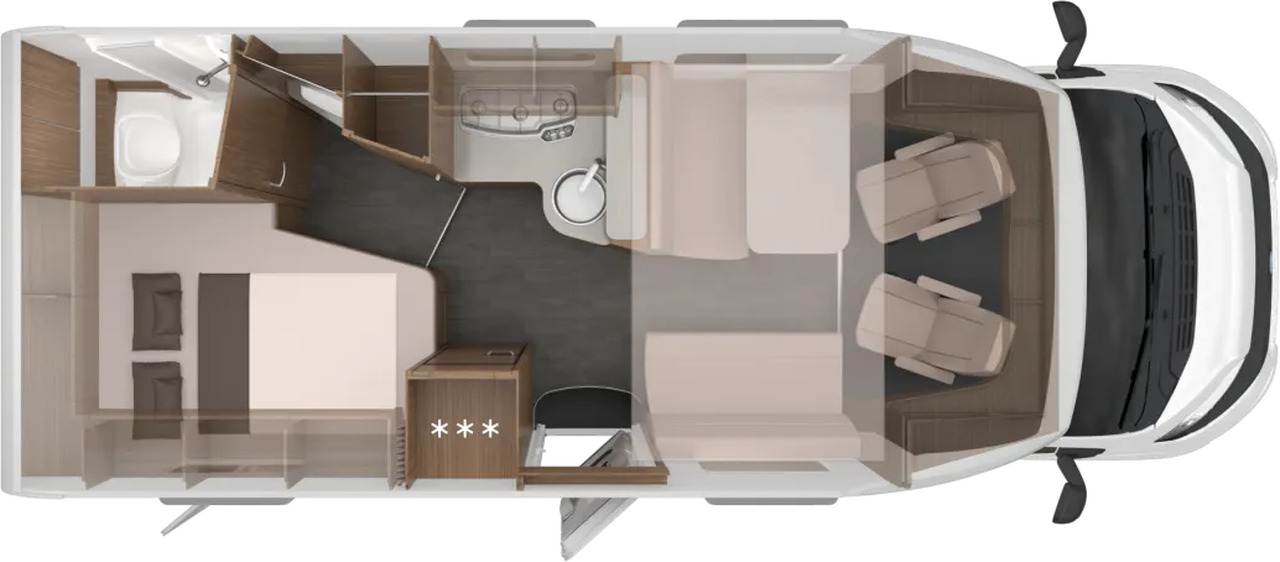 Wohnmobil Knaus L!VE WAVE 650 MF - Semi entegre karavan: fotoğraf 2 Wohnmobil Knaus L!VE WAVE 650 MF - Semi entegre karavan: fotoğraf 2