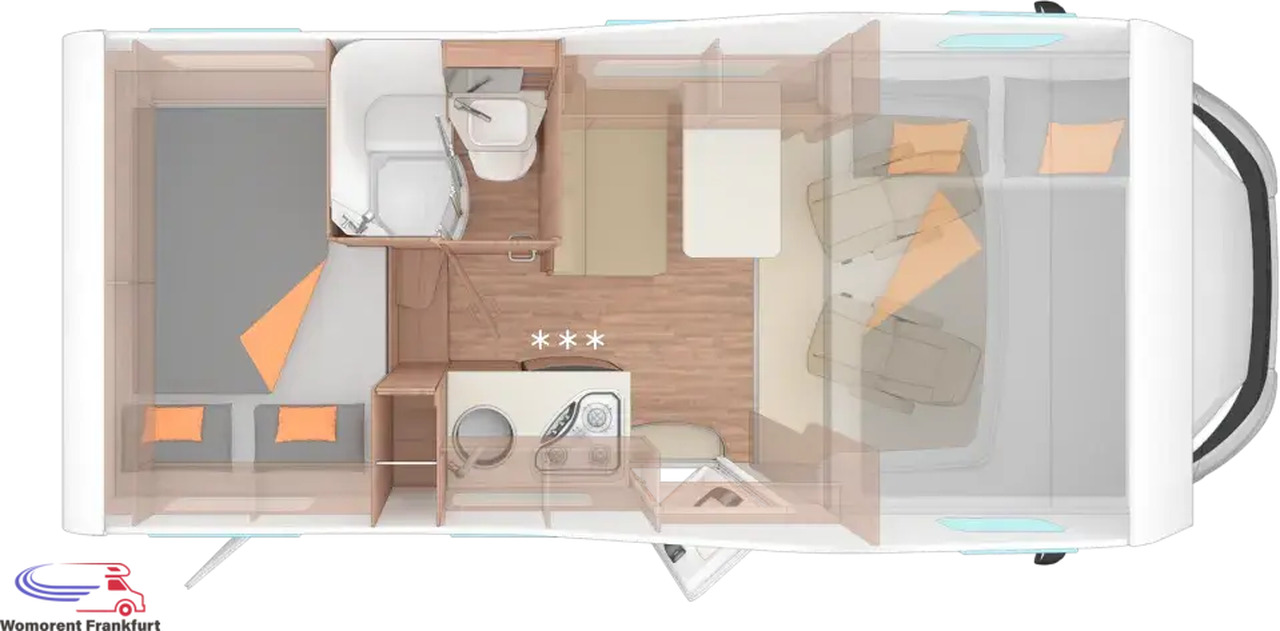 Wohnmobil Weinsberg CaraHome 550 MG - Alkovenli karavan: fotoğraf 3 Wohnmobil Weinsberg CaraHome 550 MG - Alkovenli karavan: fotoğraf 3