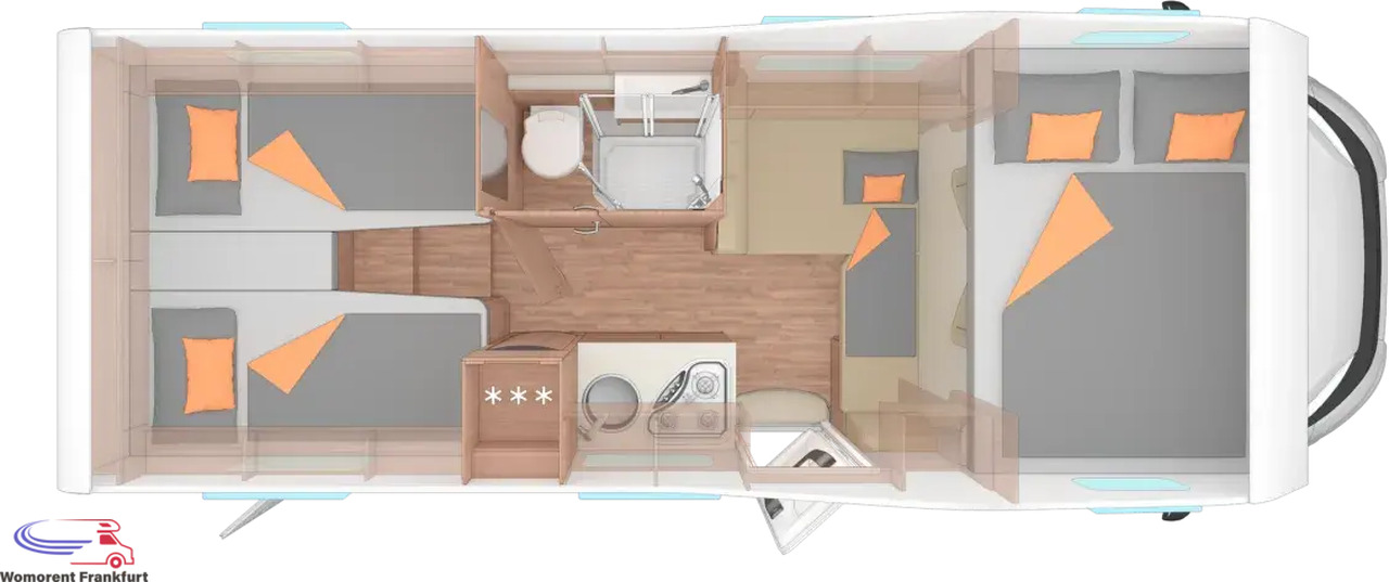 Wohnmobil Weinsberg CaraHome 650 MEG - Alkovenli karavan: fotoğraf 3 Wohnmobil Weinsberg CaraHome 650 MEG - Alkovenli karavan: fotoğraf 3