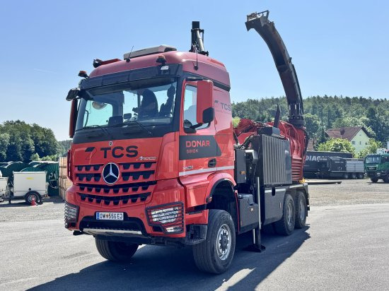 Mercedes-Benz ACTROS 6x4 DONAR 5810K ? Hack-LKW / Mobilhacker | TCS Umwelttechnik - Ağaç parçalama makinesi, Kamyon: fotoğraf 1 Mercedes-Benz ACTROS 6x4 DONAR 5810K ? Hack-LKW / Mobilhacker | TCS Umwelttechnik - Ağaç parçalama makinesi, Kamyon: fotoğraf 1