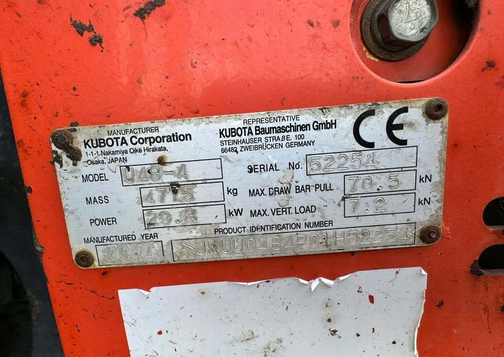 Kubota U48-4 - Paletli ekskavatör: fotoğraf 5 Kubota U48-4 - Paletli ekskavatör: fotoğraf 5