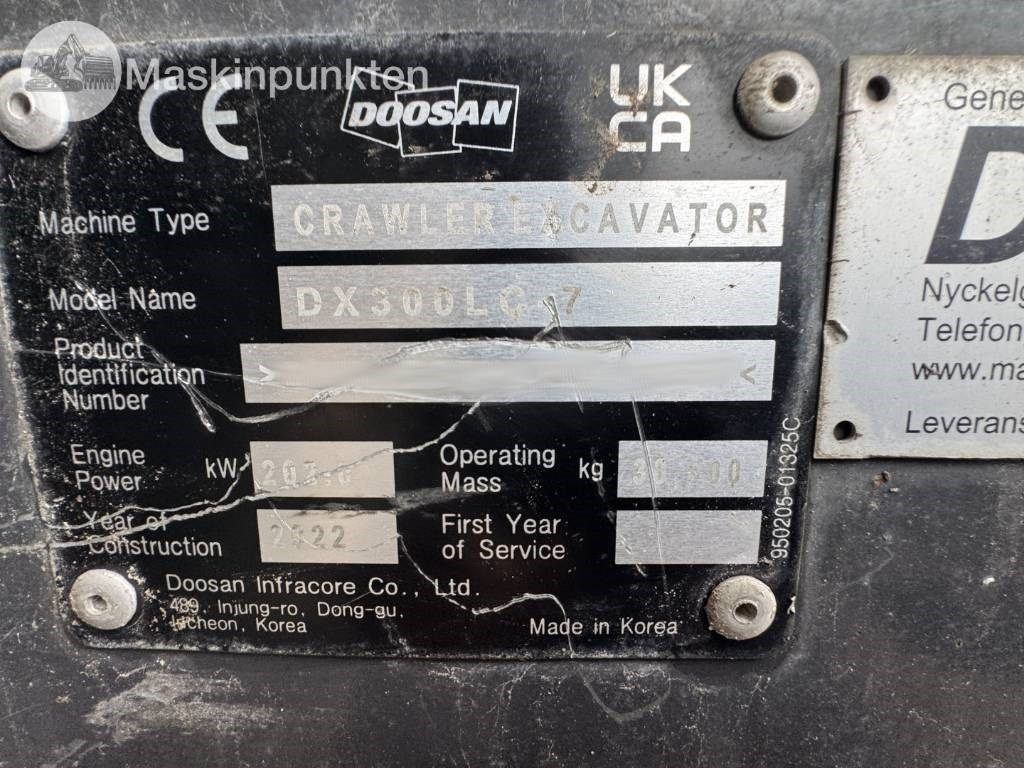 Paletli ekskavatör Doosan DX 300 LC: fotoğraf 27 Paletli ekskavatör Doosan DX 300 LC: fotoğraf 27