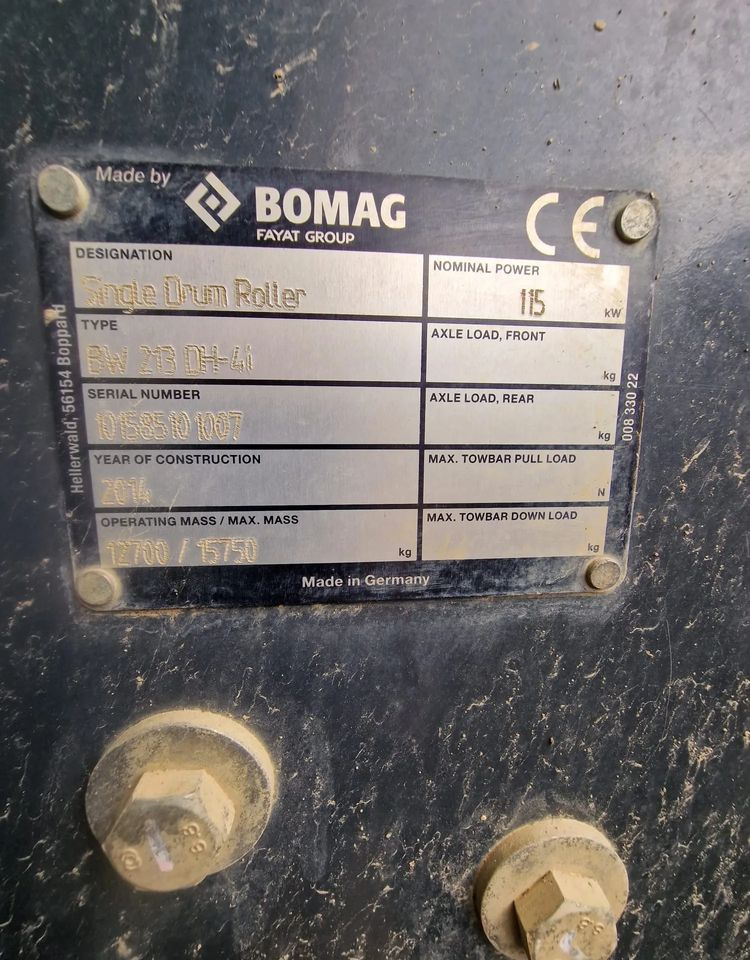 Silindir makinesi Bomag Bw 213 DH-4: fotoğraf 20