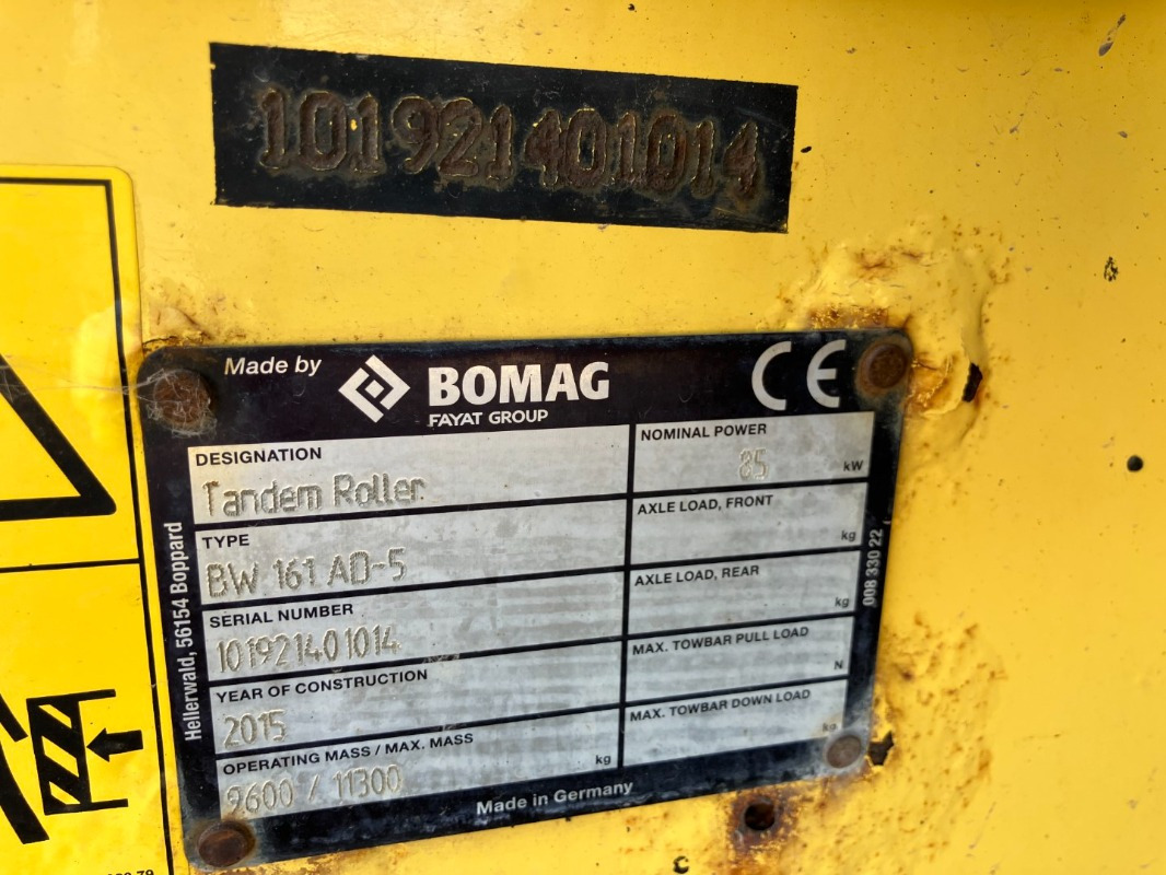 BOMAG DE BW 161 AD-5 Stage IIIb/Tier 4i - Yol silindiri: fotoğraf 2 BOMAG DE BW 161 AD-5 Stage IIIb/Tier 4i - Yol silindiri: fotoğraf 2