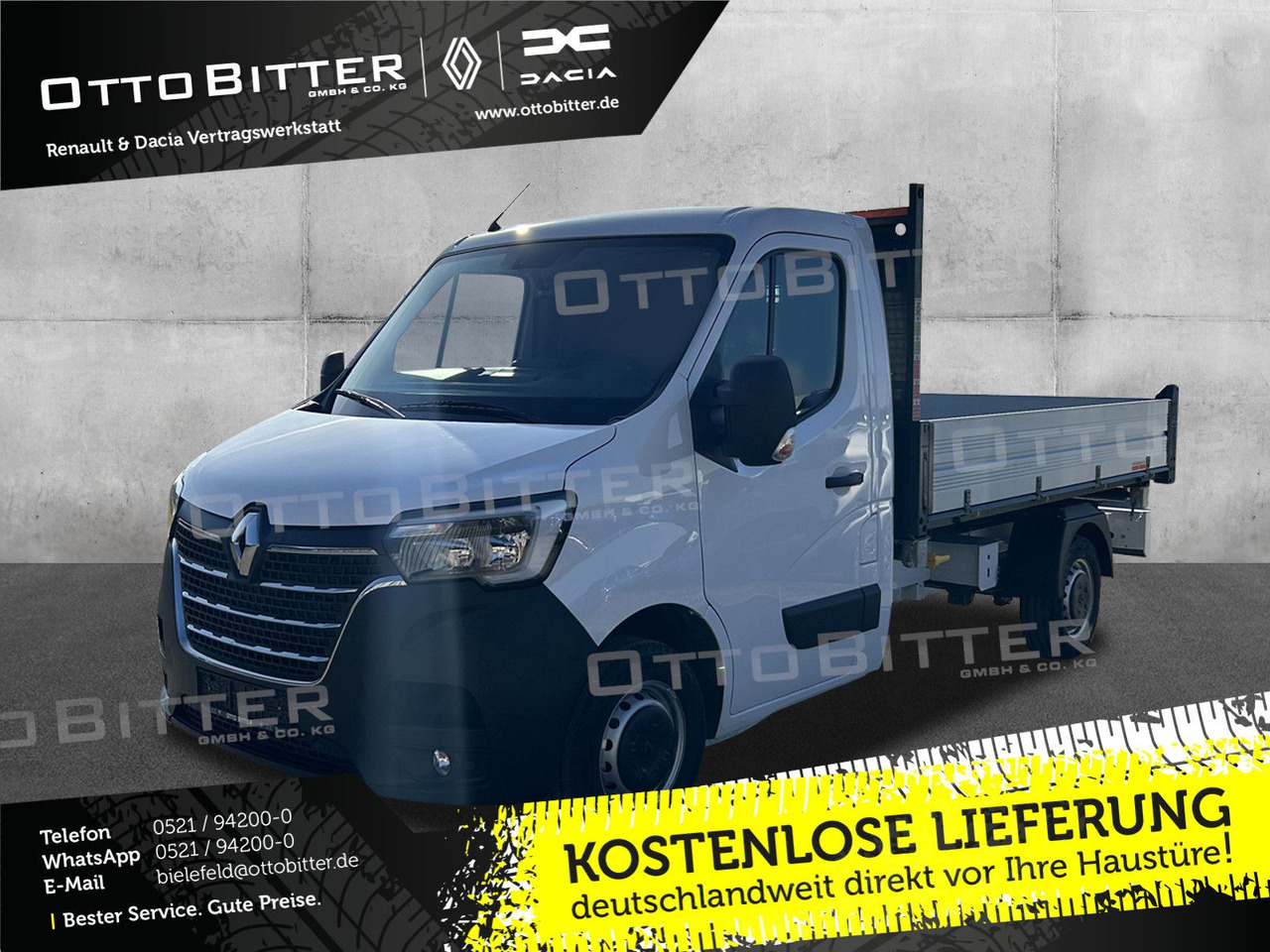 Renault Master dCi165 Dreiseitenkipper Kipper/Pritsche - Damperli kamyonet: fotoğraf 1 Renault Master dCi165 Dreiseitenkipper Kipper/Pritsche - Damperli kamyonet: fotoğraf 1