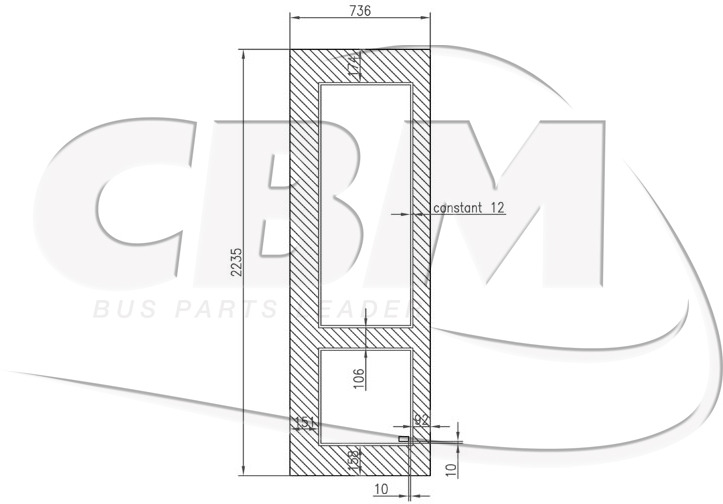 CBM OEM DOUBLE DOOR WINDOW - BALDWIN (BC110) - Kapı ve yedek parça - Otobüs: fotoğraf 1 CBM OEM DOUBLE DOOR WINDOW - BALDWIN (BC110) - Kapı ve yedek parça - Otobüs: fotoğraf 1