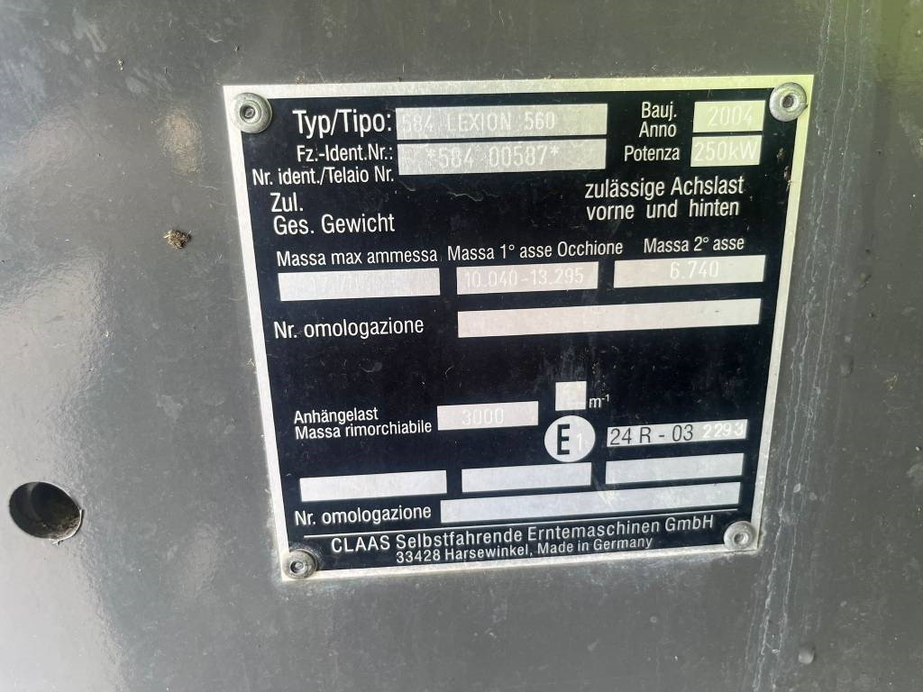Claas Lexion 560 TT  finansal kiralama Claas Lexion 560 TT: fotoğraf 14