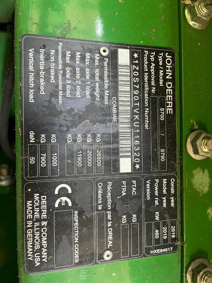 John Deere S790 i - Biçerdöver: fotoğraf 4 John Deere S790 i - Biçerdöver: fotoğraf 4