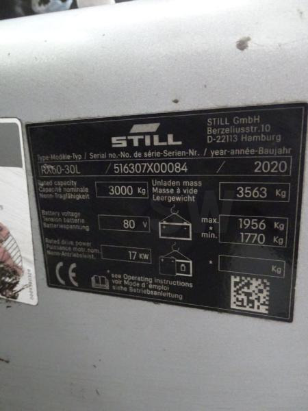 Still RX60-30L RX60-30L - Elektrikli forklift: fotoğraf 5 Still RX60-30L RX60-30L - Elektrikli forklift: fotoğraf 5