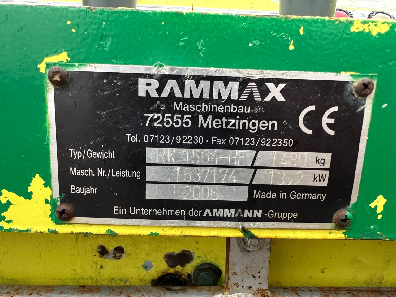 AMMANN RAMMAX RW 1504-HF - Kompaktör: fotoğraf 5 AMMANN RAMMAX RW 1504-HF - Kompaktör: fotoğraf 5