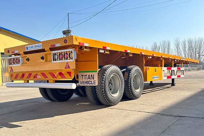 TITAN 2 Axle 40 Ft Flatbed Trailer for Sale in Uganda - Açık/ Sal dorse: fotoğraf 3 TITAN 2 Axle 40 Ft Flatbed Trailer for Sale in Uganda - Açık/ Sal dorse: fotoğraf 3
