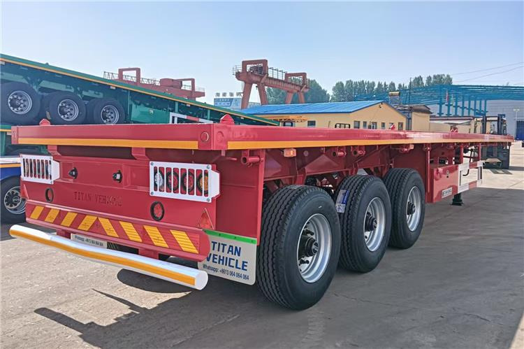 TITAN 2025 New China Flatbed Trailer with Single Tires In Kenya - Şasi dorse: fotoğraf 1 TITAN 2025 New China Flatbed Trailer with Single Tires In Kenya - Şasi dorse: fotoğraf 1