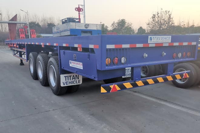 Yeni Açık/ Sal dorse TITAN 3 Axle Extendable Flatbed Trailers for Sale in Angola: fotoğraf 6