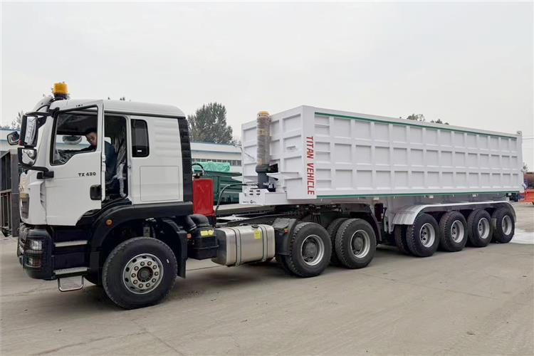 TITAN 4 Axle 80 Ton Dump Semi Trailer for Sale In Cameroon - Damperli dorse: fotoğraf 5 TITAN 4 Axle 80 Ton Dump Semi Trailer for Sale In Cameroon - Damperli dorse: fotoğraf 5