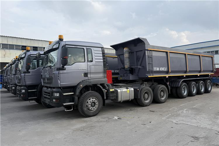 TITAN 4 Axle 80 Ton Dump Trailer for Sale In Cameroon - Damperli dorse: fotoğraf 4 TITAN 4 Axle 80 Ton Dump Trailer for Sale In Cameroon - Damperli dorse: fotoğraf 4