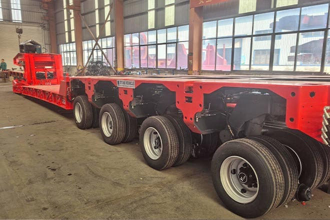 TITAN 4 Axle Extendable Lowboy Trailer for Sale in Nigeria - Alçak çerçeveli platform dorse: fotoğraf 2 TITAN 4 Axle Extendable Lowboy Trailer for Sale in Nigeria - Alçak çerçeveli platform dorse: fotoğraf 2