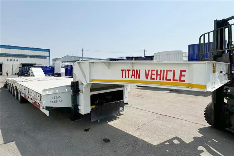 TITAN 5 Axle 100 Ton Low Bed Trailer for Sale In Tanzania - Alçak çerçeveli platform dorse: fotoğraf 5 TITAN 5 Axle 100 Ton Low Bed Trailer for Sale In Tanzania - Alçak çerçeveli platform dorse: fotoğraf 5
