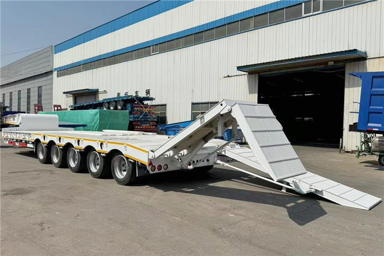 TITAN 5 Axle 100 Ton Low Bed Trailer for Sale In Tanzania - Alçak çerçeveli platform dorse: fotoğraf 1 TITAN 5 Axle 100 Ton Low Bed Trailer for Sale In Tanzania - Alçak çerçeveli platform dorse: fotoğraf 1