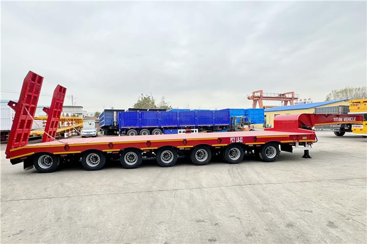 TITAN 7 Axle 120 Ton Lowbed Trailer for Sale In Saudi Arabia - Alçak çerçeveli platform dorse: fotoğraf 4 TITAN 7 Axle 120 Ton Lowbed Trailer for Sale In Saudi Arabia - Alçak çerçeveli platform dorse: fotoğraf 4