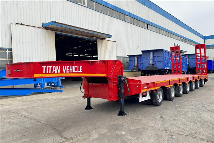 TITAN 7 Axle 120 Ton Lowbed Trailer for Sale In Saudi Arabia - Alçak çerçeveli platform dorse: fotoğraf 3 TITAN 7 Axle 120 Ton Lowbed Trailer for Sale In Saudi Arabia - Alçak çerçeveli platform dorse: fotoğraf 3